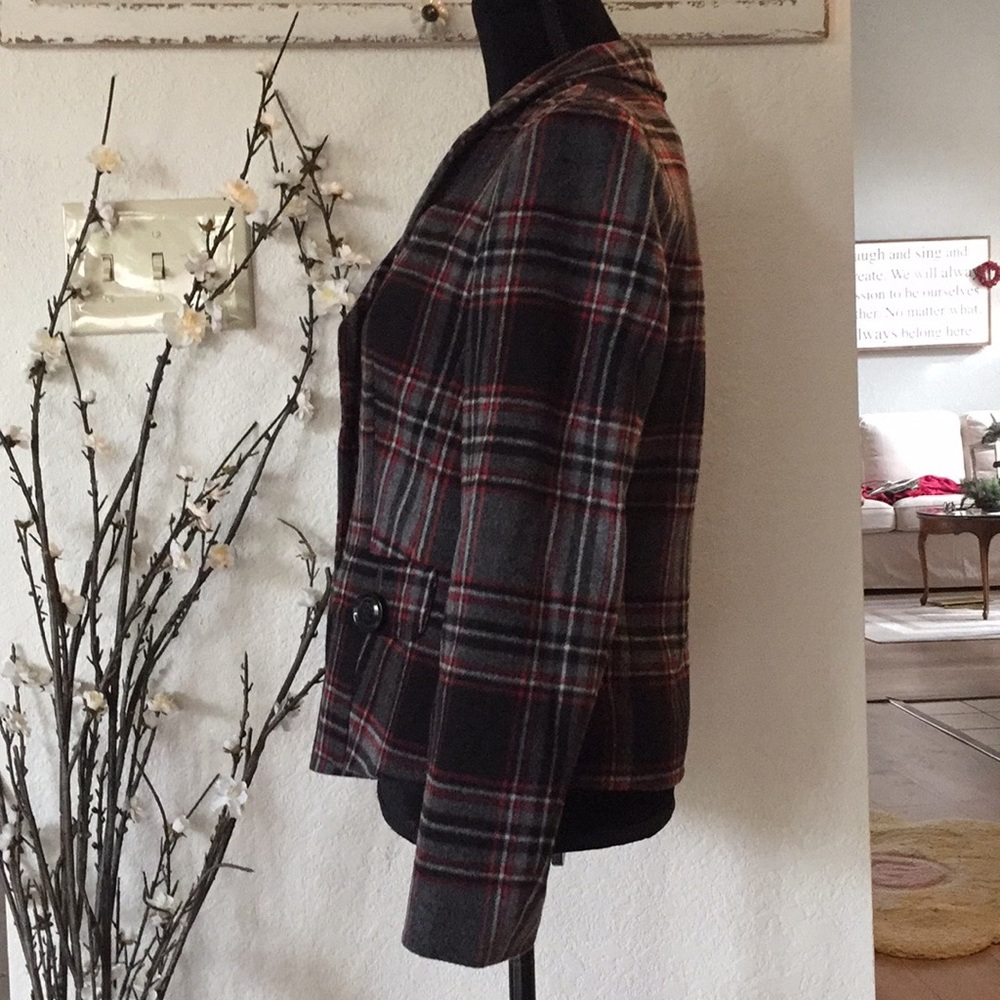 Talbots Petites Wool Blend Plaid Blazer - Picture 3 of 8
